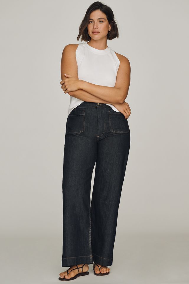 Maeve Colette High-Rise Wide-Leg Full-Length Jeans #4