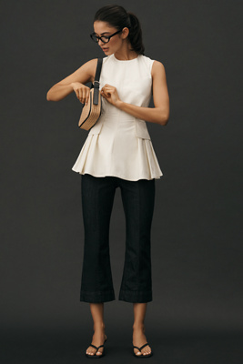 Shop Maeve Slim 70s High-rise Crop Flare Jeans