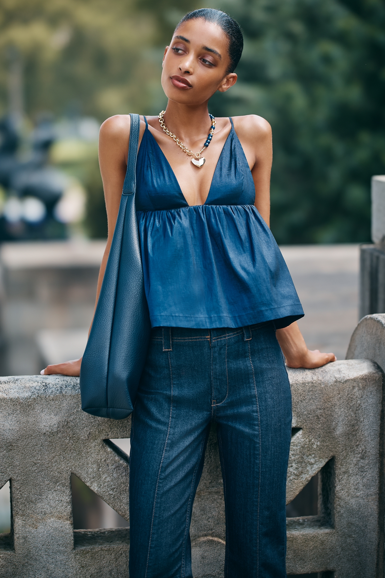 Maeve Slim 70s High-Rise Crop Flare Jeans