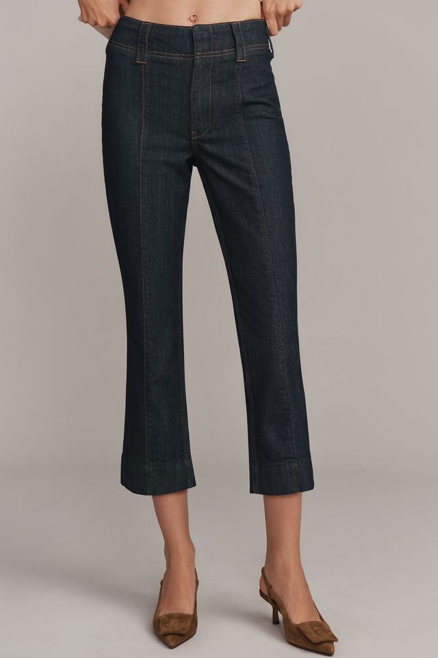 Maeve Slim 70s High-Rise Crop Flare Jeans #1