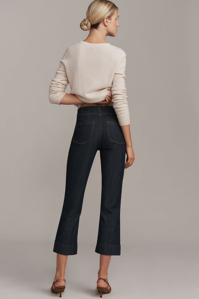 Maeve Slim 70s High-Rise Crop Flare Jeans #2