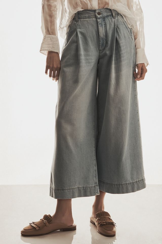 Pilcro High-Rise Crop Wide-Leg Jeans
