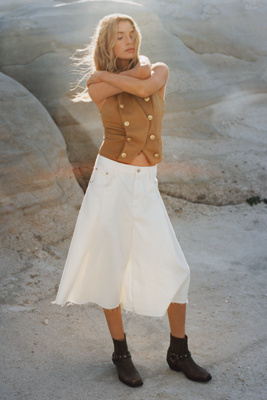 Pilcro Pleated Culotte High-Rise Culotte Jeans