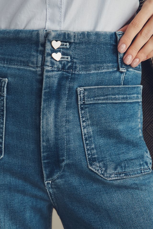 The Colette Crop High-Rise Wide-Leg Jeans by Maeve #1