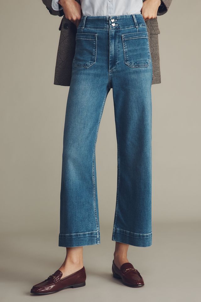 The Colette Crop High-Rise Wide-Leg Jeans by Maeve #2