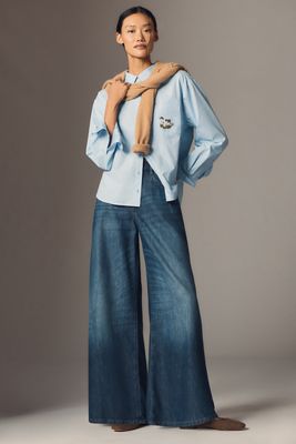 The Kit High-Rise Wide-Leg Utility Trouser Jeans by Pilcro
