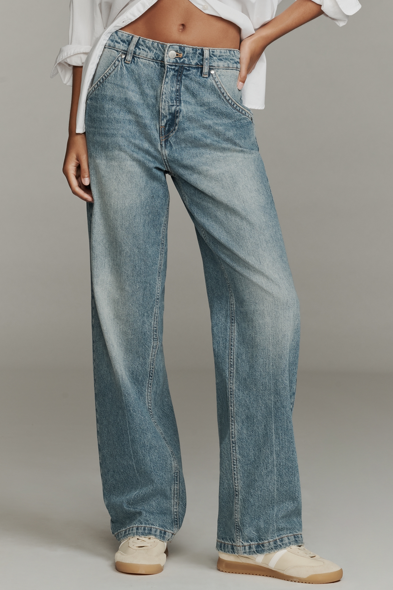 Pilcro High-Rise Straight-Leg Jeans