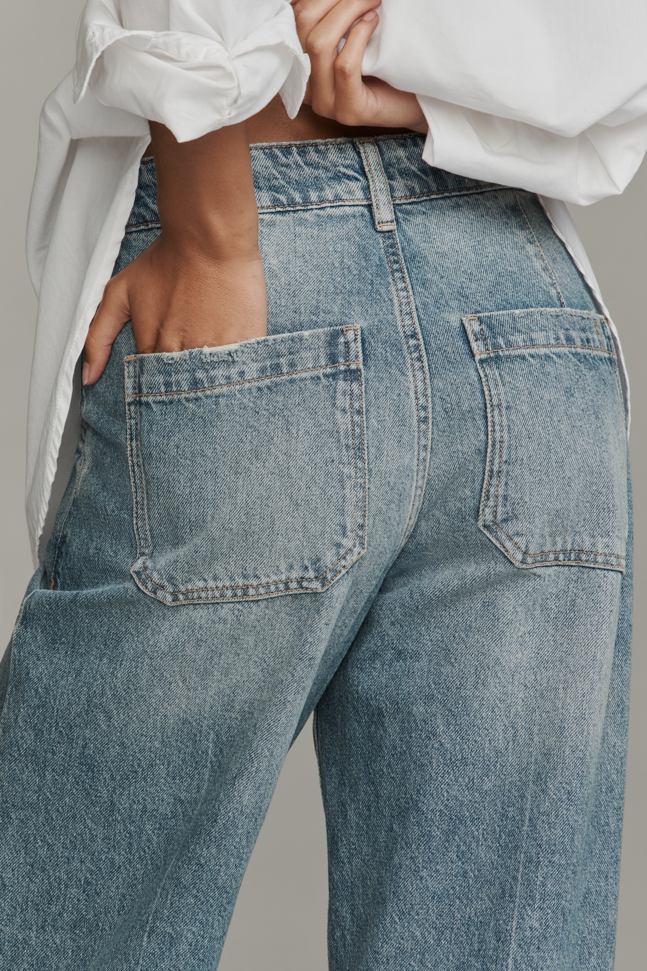 Pilcro High-Rise Straight-Leg Jeans