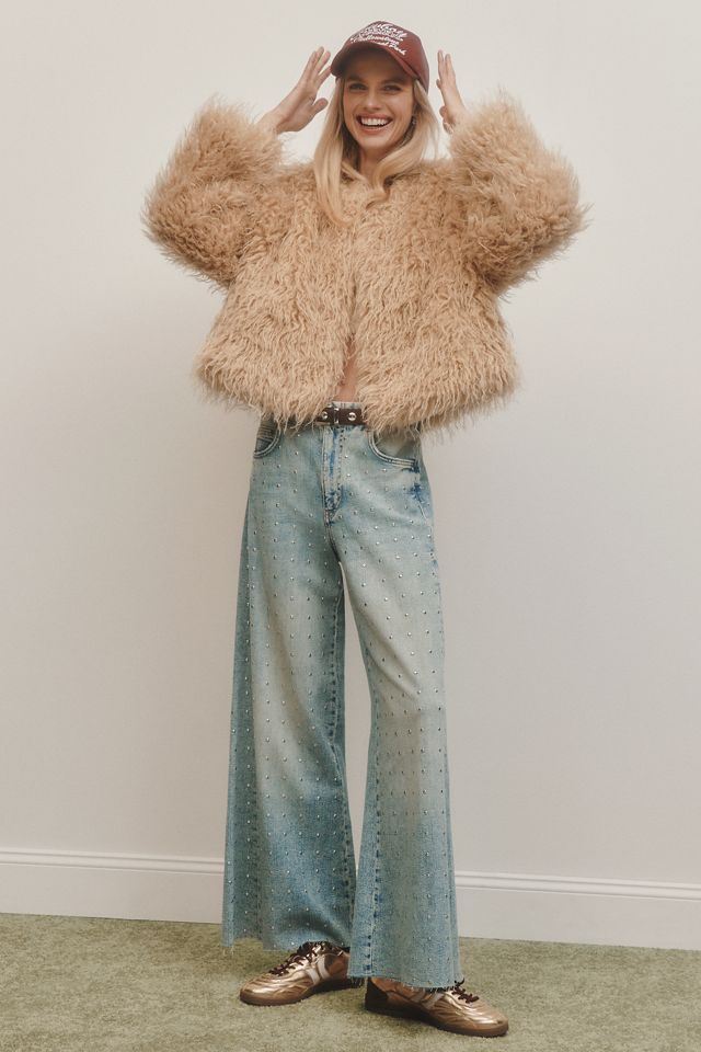 The Adi Mid-Rise Studded Flare Jeans by Pilcro #9