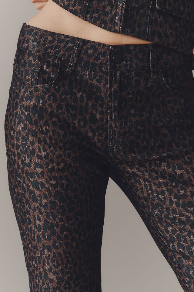 Pilcro High-Rise Animal-Print Flare Jeans #2