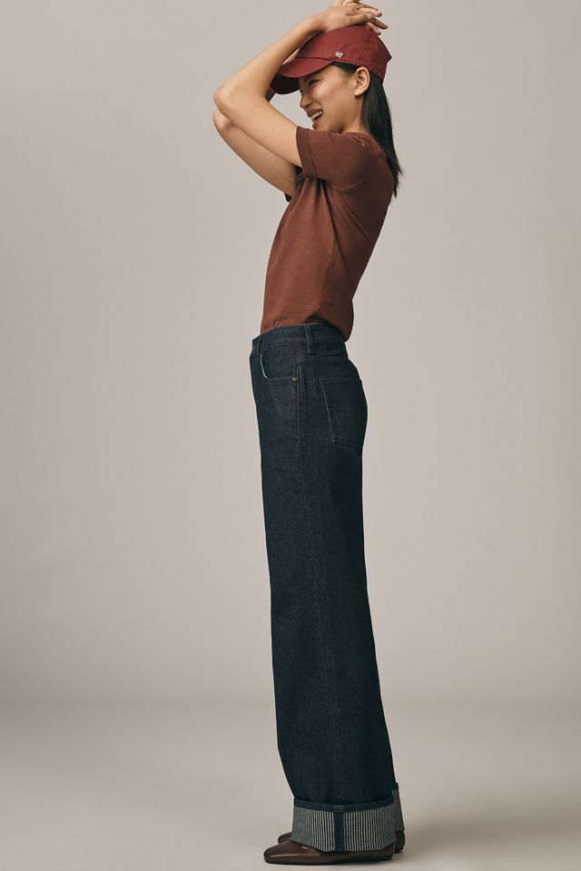 Maeve High-Rise Weite Jeans mit Umschlag #2