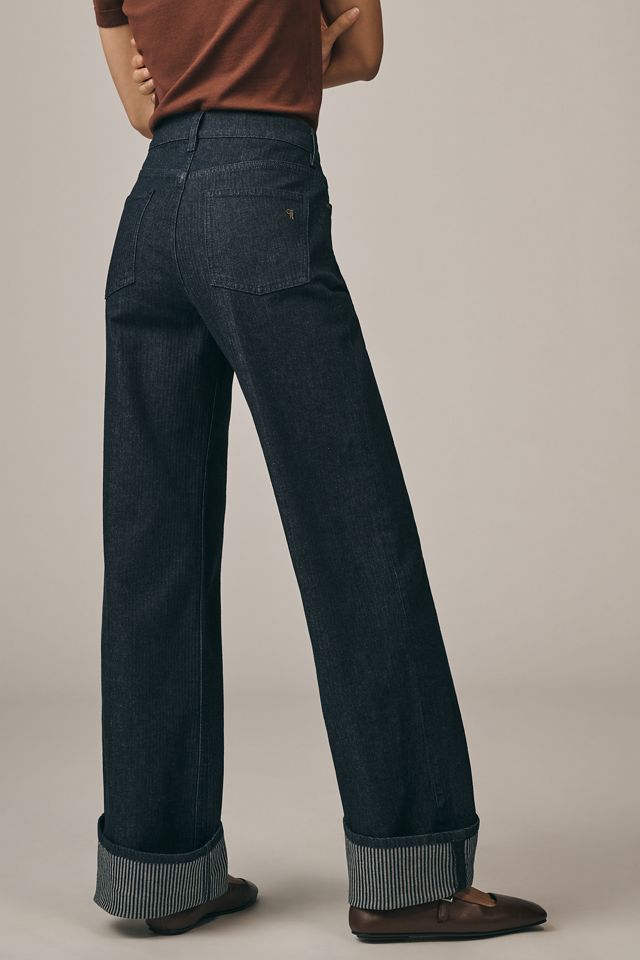 Maeve High-Rise Weite Jeans mit Umschlag #4