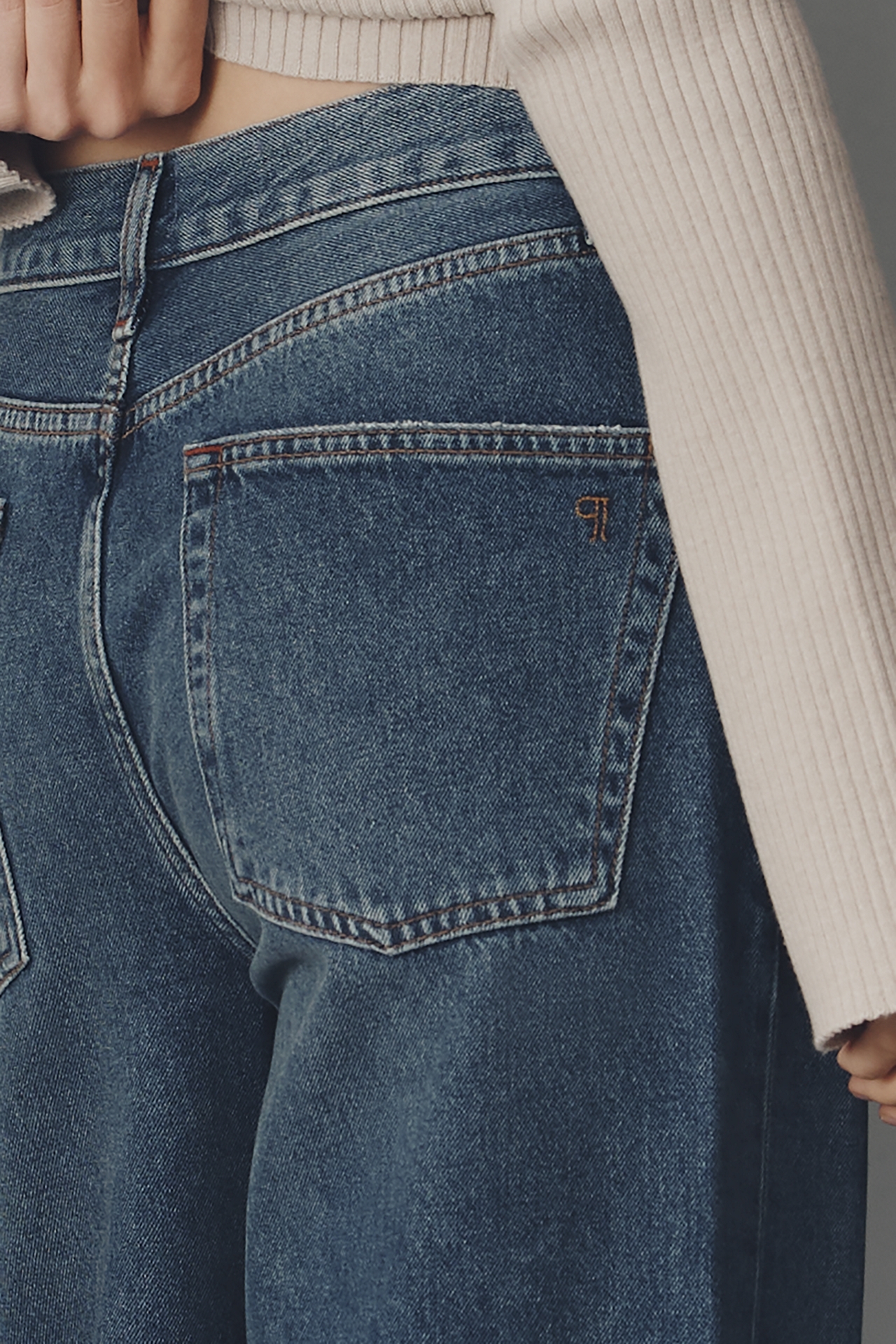 Pilcro Baggy Beau Boyfriend Mid-Rise Relaxed Jeans