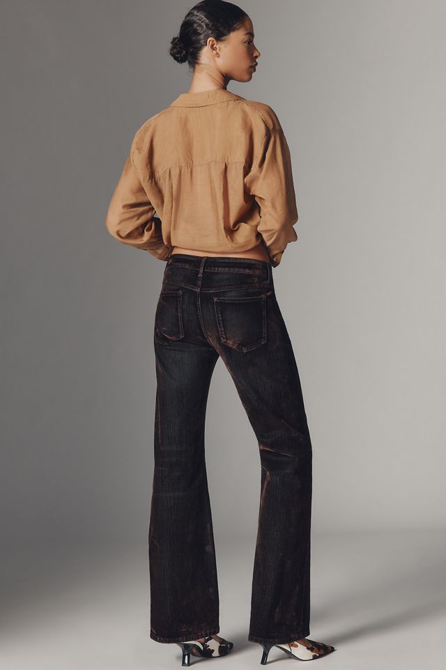 Pilcro Essential Flare Mid-Rise Flocked Jeans #3