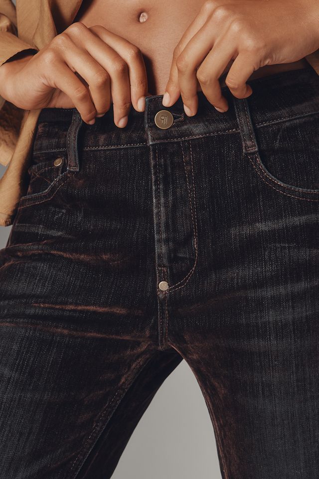 Pilcro Essential Flare Mid-Rise Flocked Jeans #4