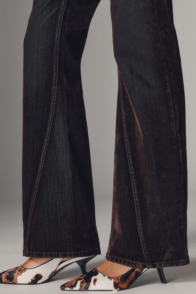 Pilcro Essential Flare Mid-Rise Flocked Jeans #5