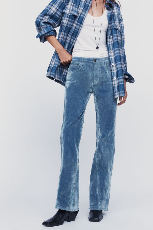 Pilcro Essential Flare Mid-Rise Flocked Jeans #2