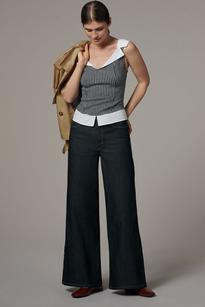 The Robbie High-Rise Flared Fray Jeans by Pilcro