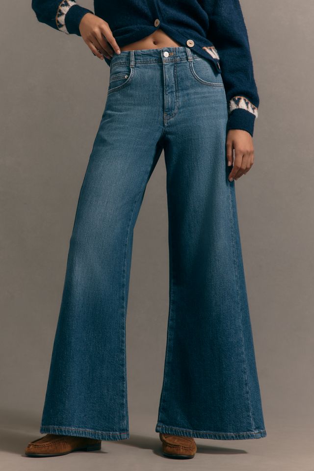 The Adi Mid-Rise Flare Jeans by Pilcro #1