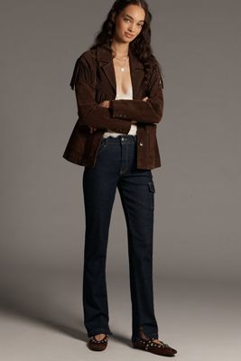 Pilcro Dylan Mid-Rise Puddle Straight-Leg Jeans