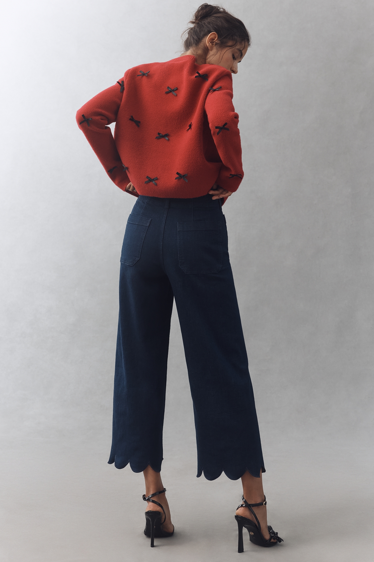 The Colette Scallop-Hem Crop Wide-Leg Jeans by Maeve
