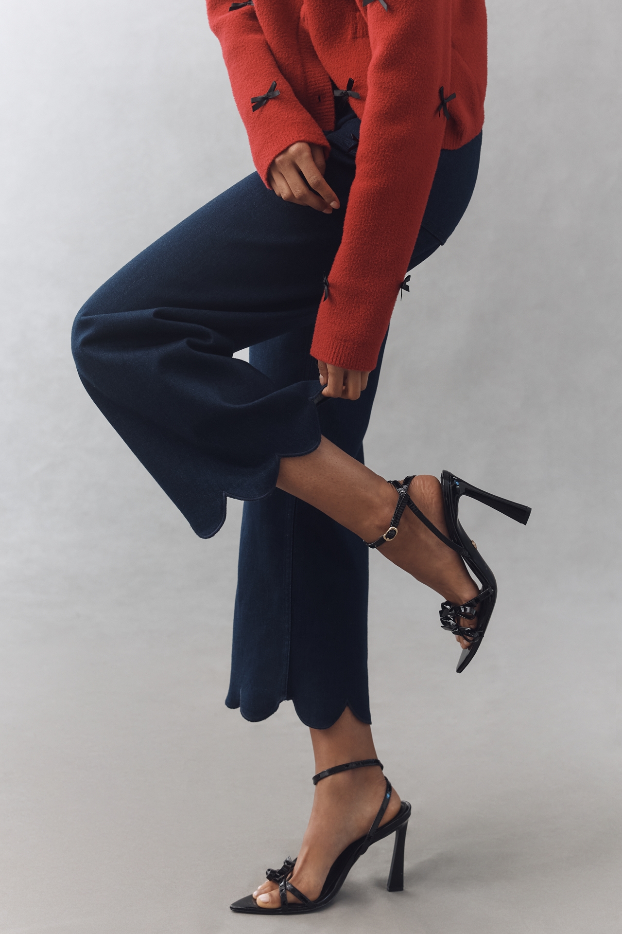 The Colette Scallop-Hem Crop Wide-Leg Jeans by Maeve