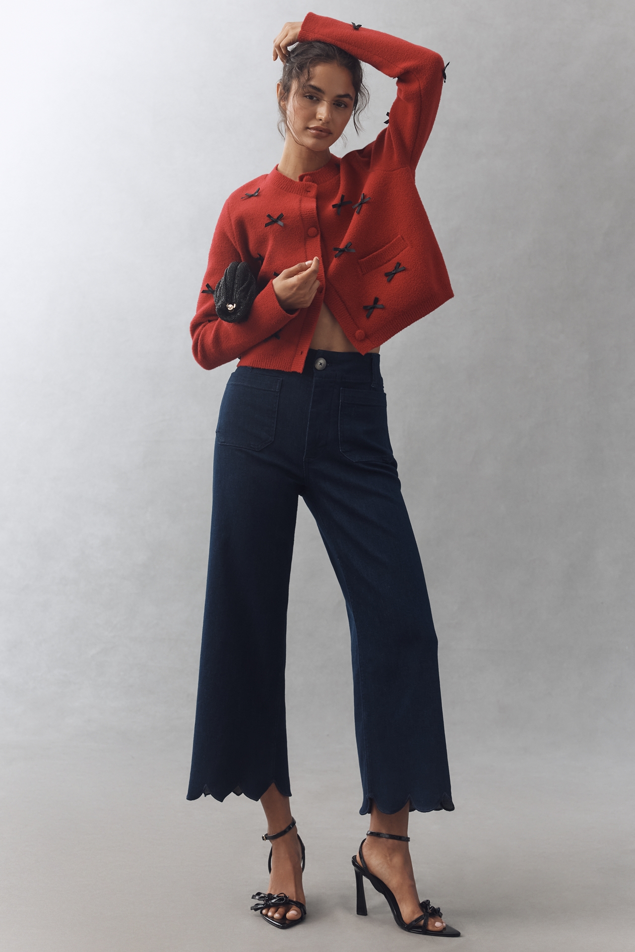 The Colette Scallop-Hem Crop Wide-Leg Jeans by Maeve