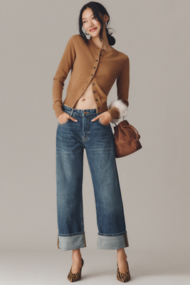 Pilcro Boyfriend Mid-rise Relaxed Jeans In Blue