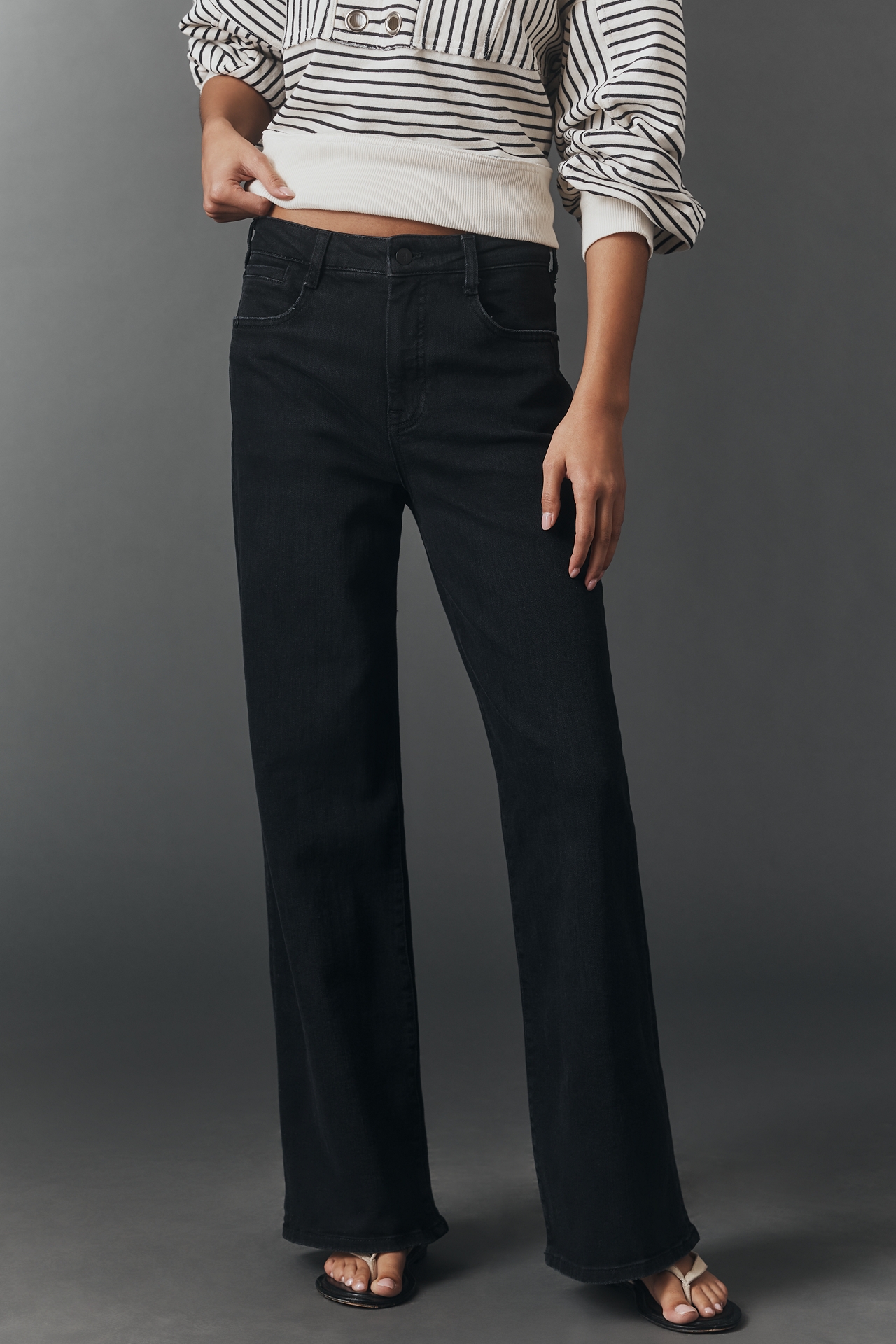 Pilcro Sadie High-Rise Wide-Leg Jeans