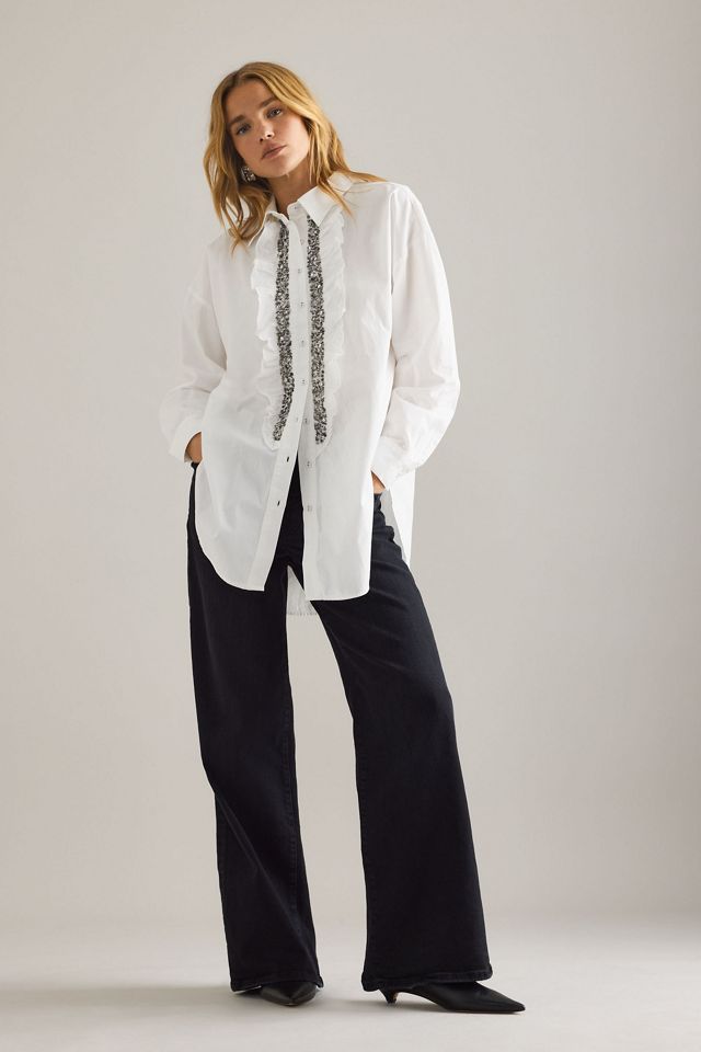 Jeans de Pierna Ancha de Tiro Alto Sadie By Anthropologie #3