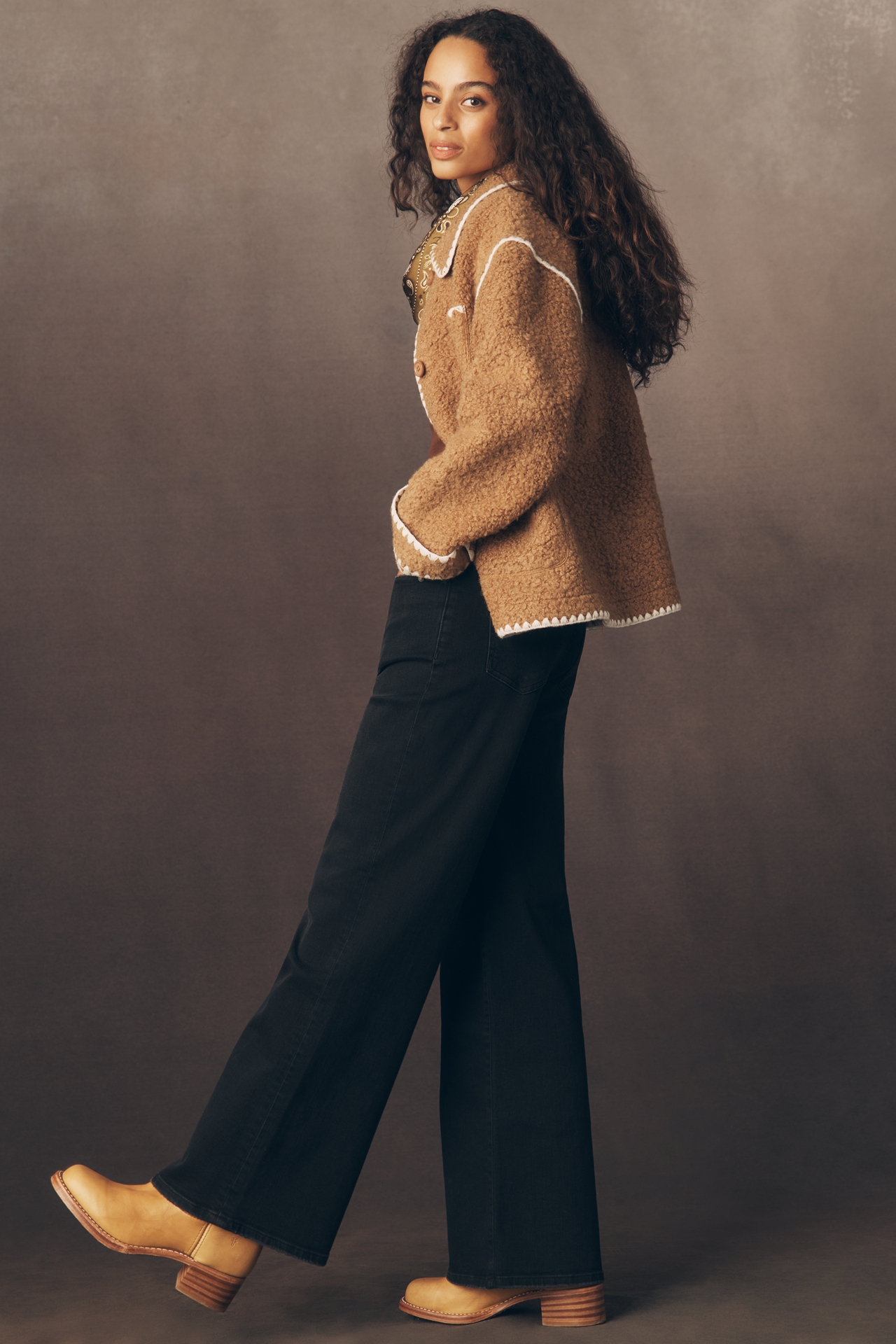 The Robbie High-Rise Flared Fray Jeans by Pilcro