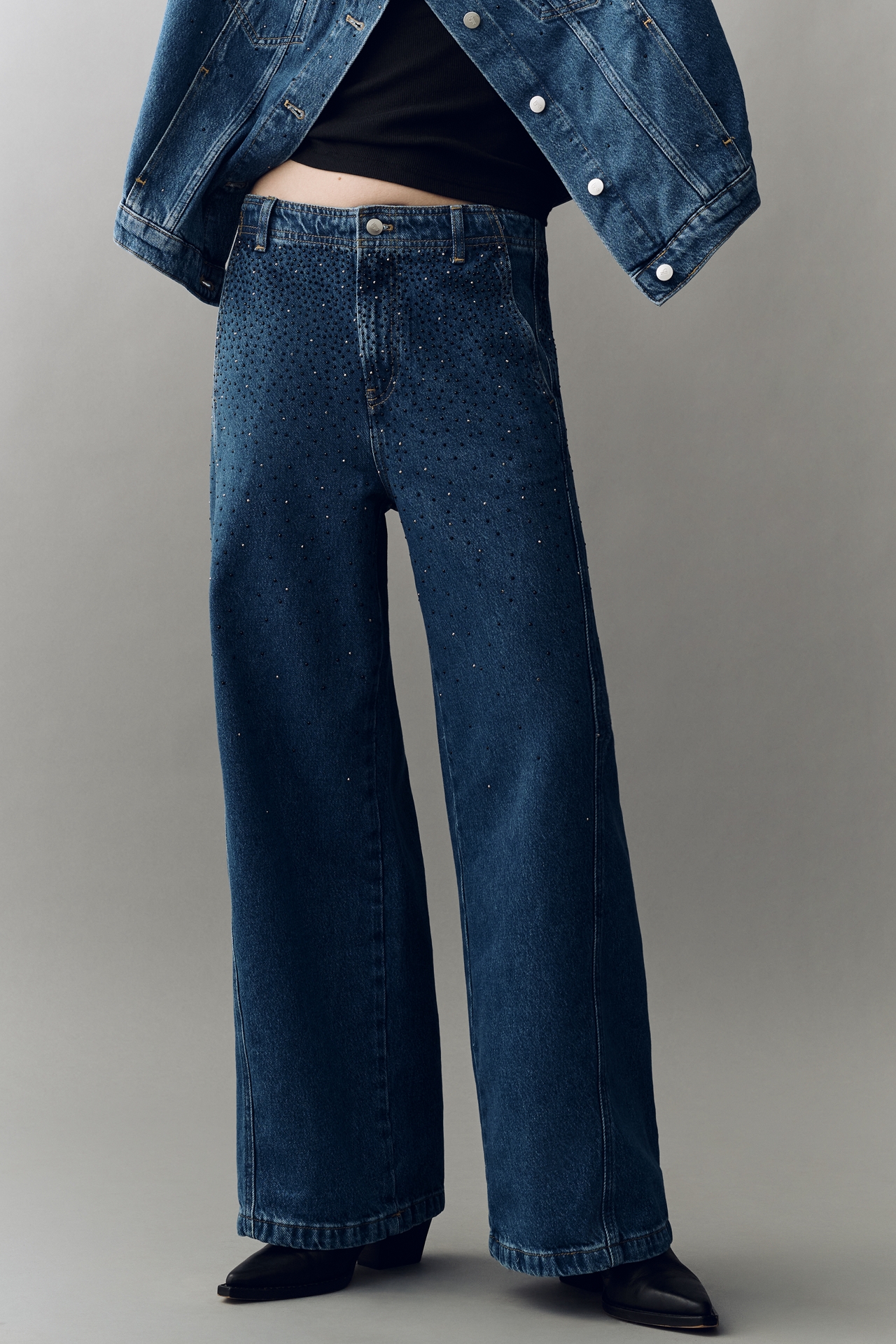 The Lex Sequin High-Rise Relaxed Tapered Jeans by Pilcro