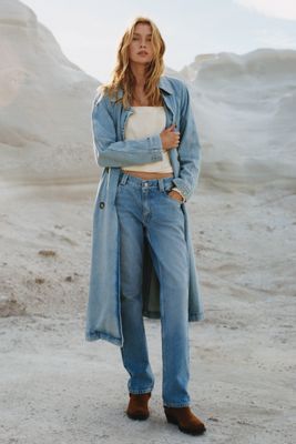 Pilcro Low Loose Low-Rise Straight Jeans