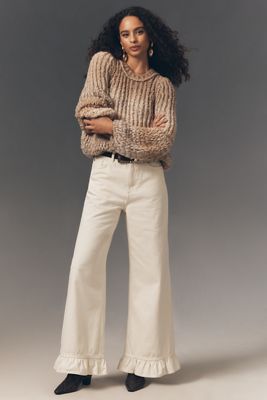 Pilcro Scandi Mid-Rise Wide Leg Jeans