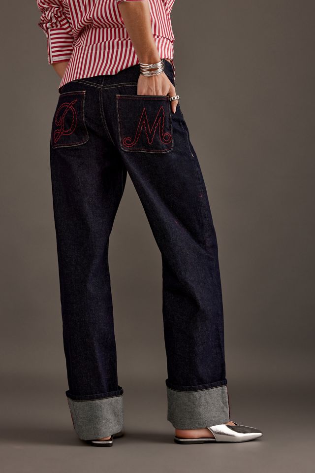 Damson Madder Sylvie Cuff Jeans | Anthropologie UK