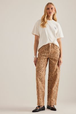 Damson Madder Drew Snake-Print Cargo Jeans