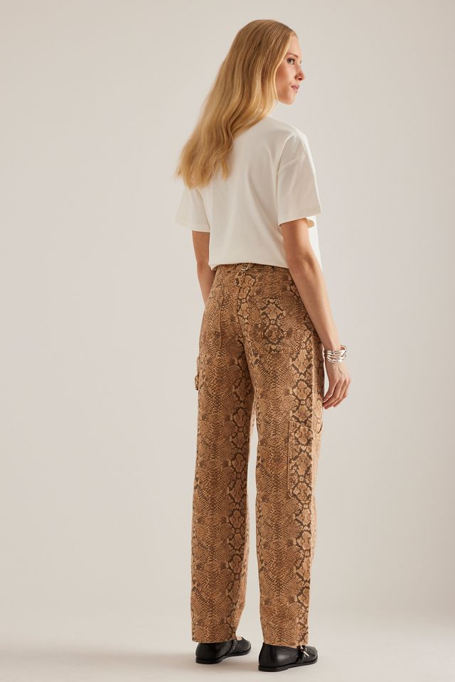 Damson Madder Drew Snake-Print Cargo Jeans #1