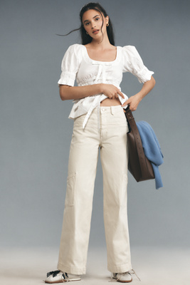 DAMSON MADDER DREW MID-RISE CARGO BARREL JEANS 