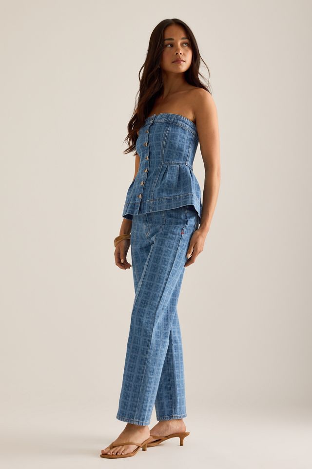 Damson Madder Tovie Laser Check Mid-Rise Jeans #2