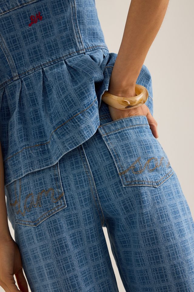 Damson Madder Tovie Laser Check Mid-Rise Jeans #5