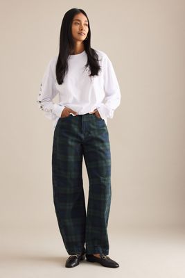 Jeans Damson Madder Neve de Tiro Alto y Pierna Recta