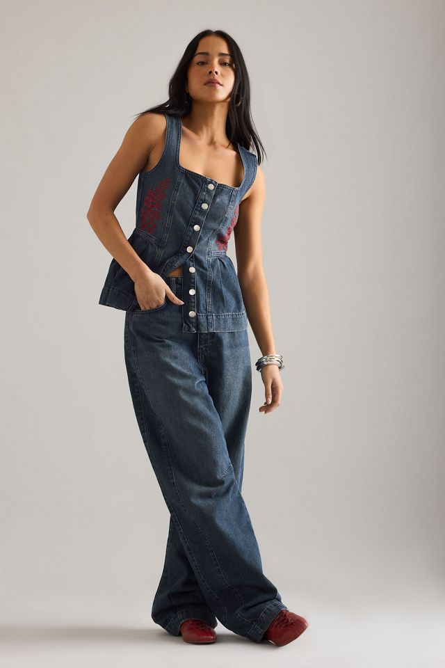 Jeans a gamba larga Neve Damson Madder #3
