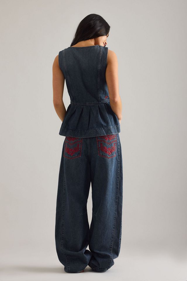Jeans a gamba larga Neve Damson Madder #1