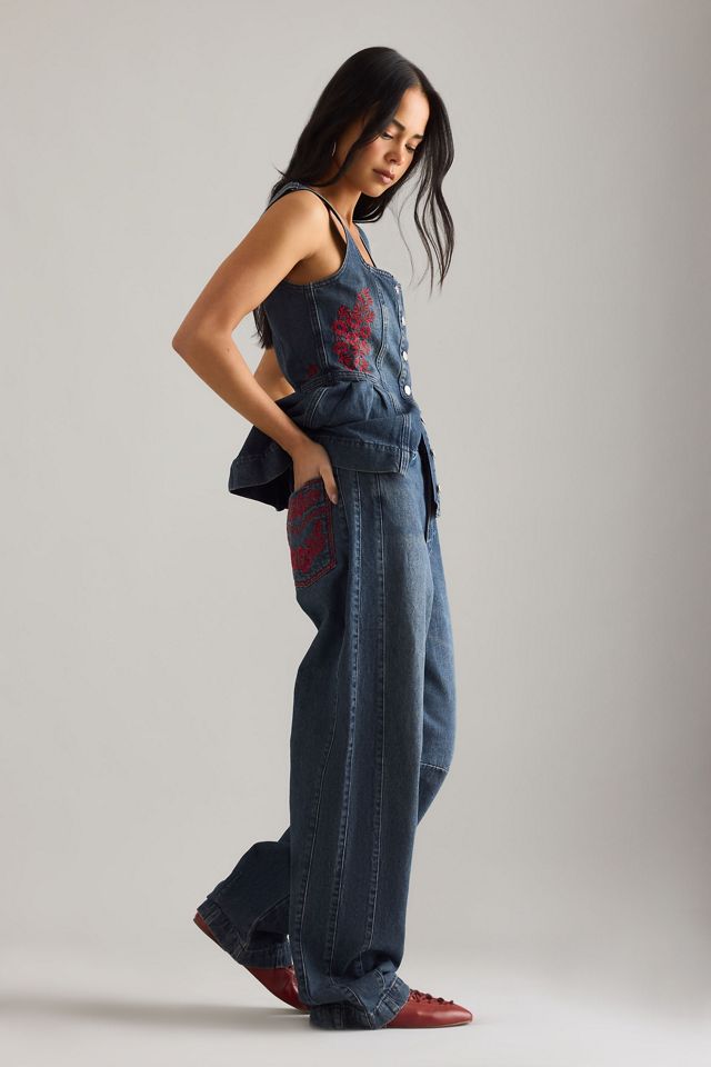 Jeans a gamba larga Neve Damson Madder #2