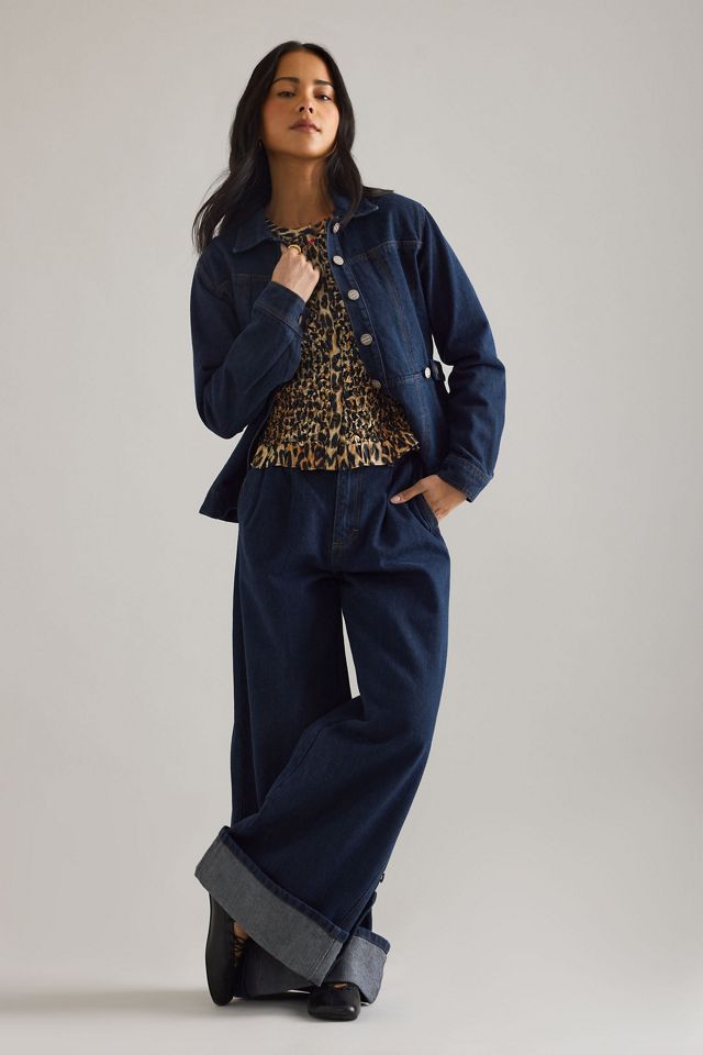Jeans a Gamba Larga con Risvolto Wylie Damson Madder #2