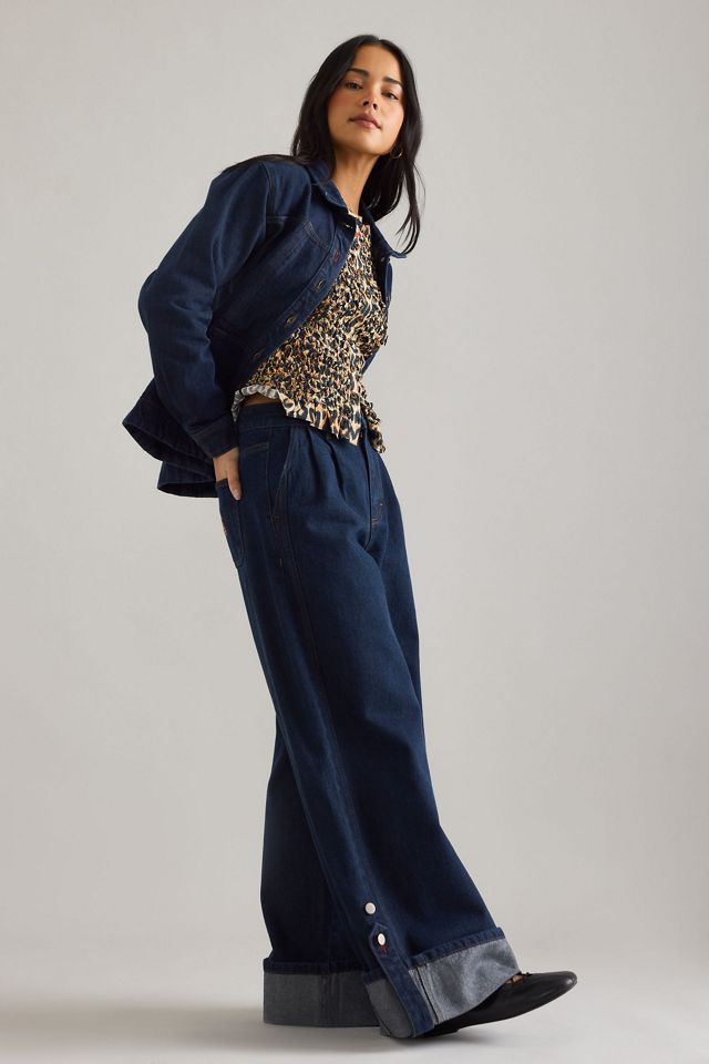 Jeans a Gamba Larga con Risvolto Wylie Damson Madder #3