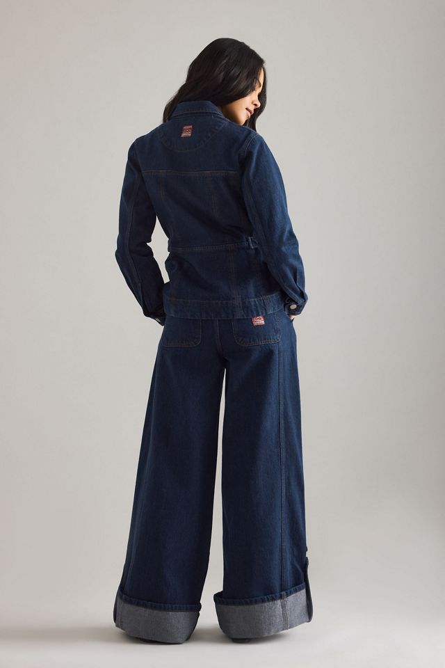 Jeans a Gamba Larga con Risvolto Wylie Damson Madder #1