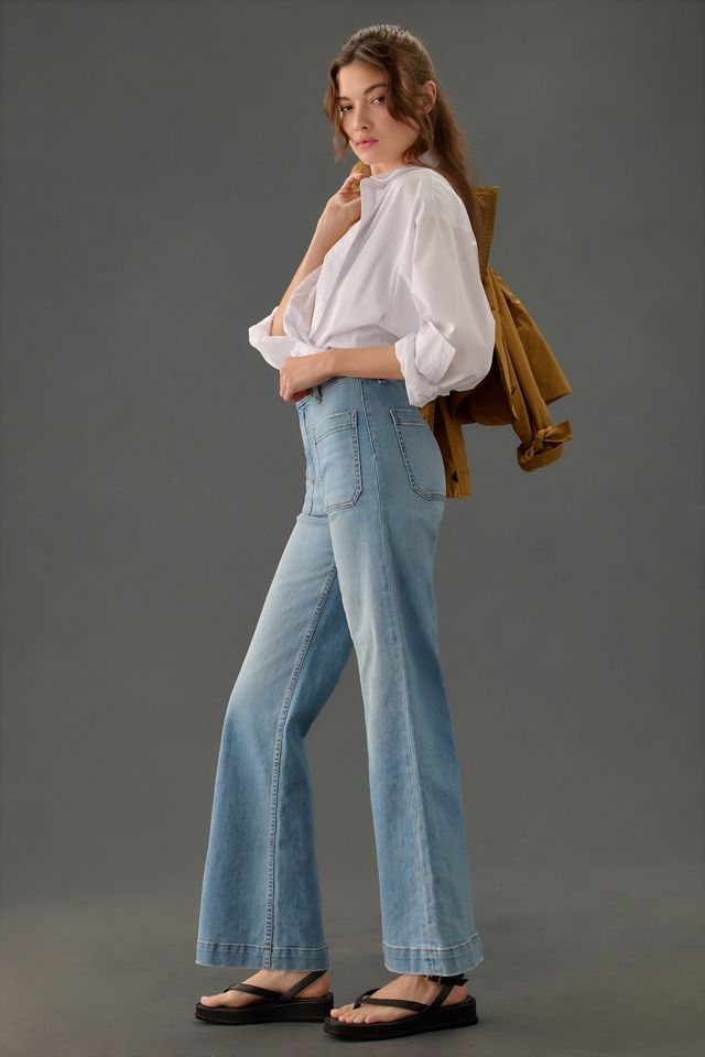 ASKK NY Sailor High Waist Wide Leg Jeans Water Street