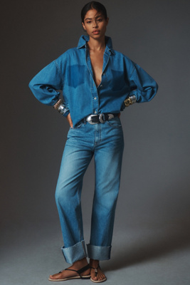 Askk Ny Wide Leg Gunnison Jeans Gunnison In Blue