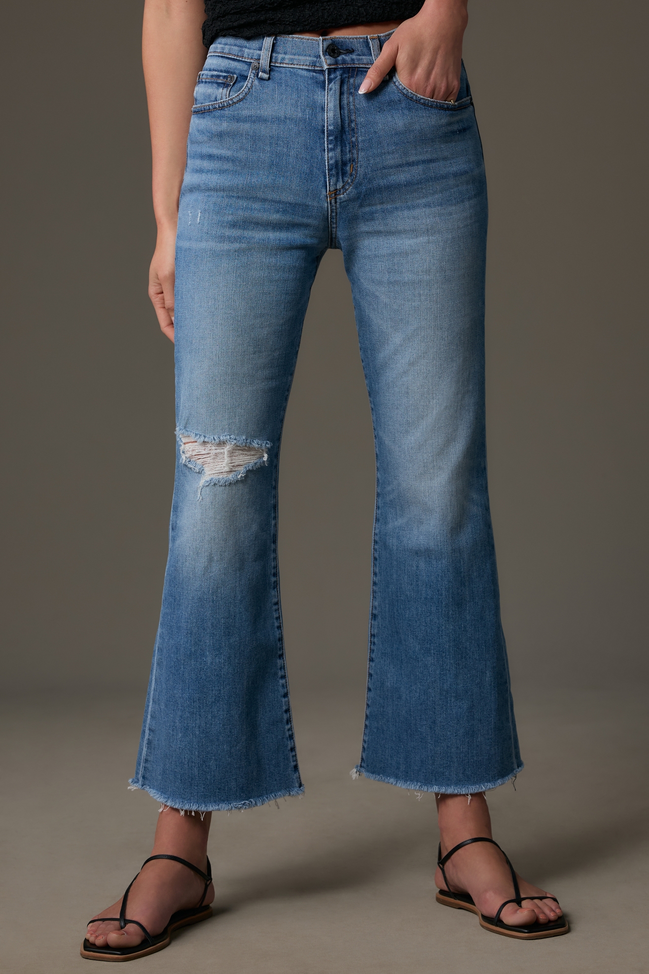 ASKK NY The Geek High-Rise Cropped Bootcut Jeans